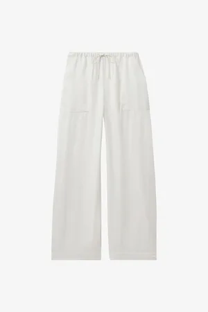 Reiss Eddie Wide-leg High-rise Cotton Trousers