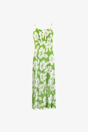 Ro&Zo Floral-print Cut-out Woven Midi Dress