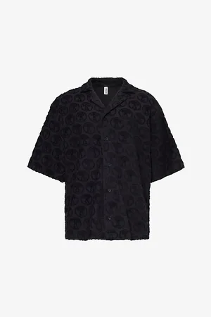 Moschino Branded Short-sleeved Cotton-blend Shirt