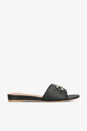Carvela Poise Horse-bit Chain Leather Sandals