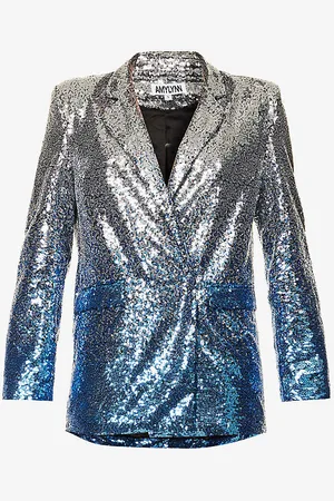 Amy Lynn Dua Ombré Sequin-embellished Regular-fit Woven Blazer