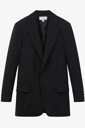 Reiss Alia Notched-lapel Oversized Wool-blend Blazer