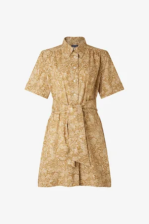 Soeur Maud Floral-pattern Short-sleeve Cotton Mini Dress