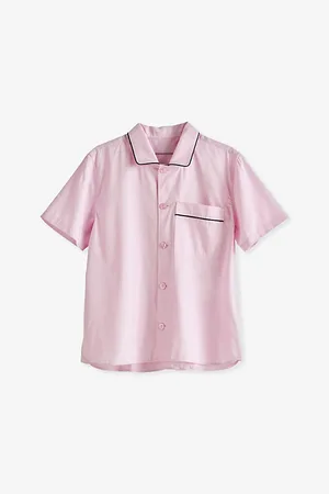 Hay Outline Contrast-trim Organic-cotton Pyjama Shirt
