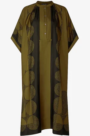 Soeur Athena Graphic-print Silk Midi Dress