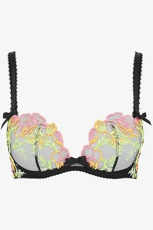 Agent Provocateur Callypso Floral-embroidered Mesh Underwired Bra