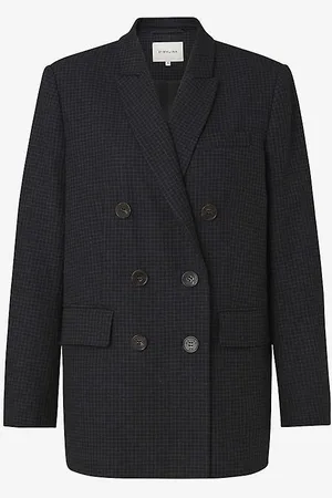 By Malina Celina Double-breasted Oversized Wool-blend Blazer