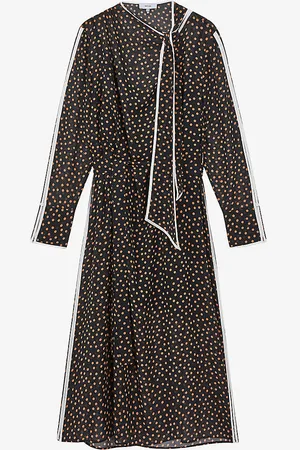 Reiss Aria Polka-dot Woven Midi Dress