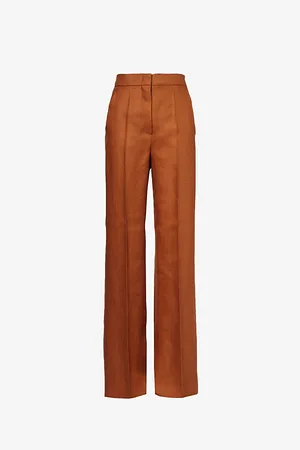 Max Mara Hangar Straight-leg High-rise Linen Trousers