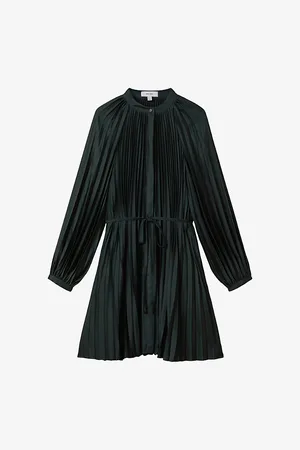 Reiss Trina Pleated Woven Mini Dress