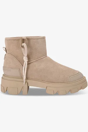 Kurt Geiger Trekker Logo-embossed Low Faux-leather Ankle Boots