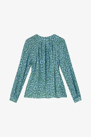 LK Bennett Edeline Graphic-print Silk Top