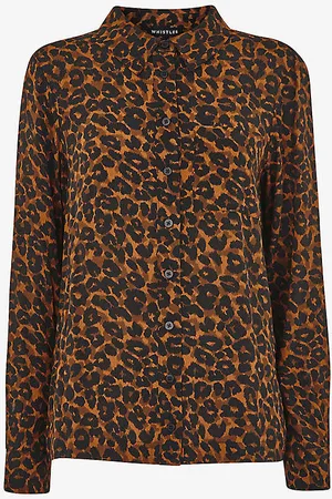 Whistles Classic Leopard-print Viscose Shirt