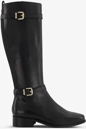 Dune Tepi Side-buckle Leather Knee-high Boots