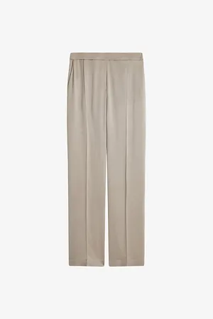 Joseph Tova Elasticated-waist Wide-leg Silk Trousers