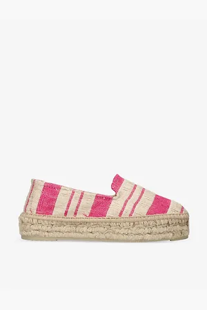 MANEBI Yucatan Striped Raffia Espadrilles