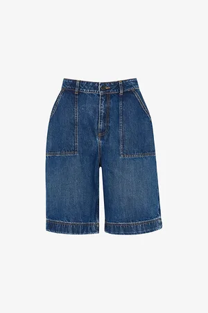 Whistles Raya Long-line High-rise Denim Shorts