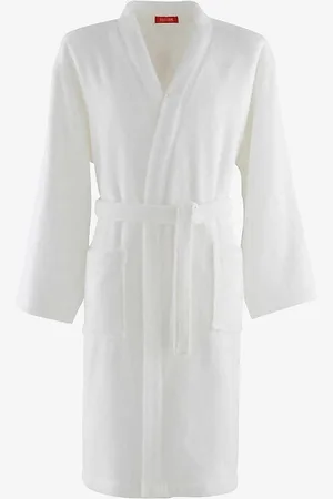 Olivier Desforges Alizee Spread-collar Cotton Bathrobe