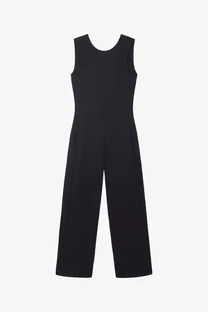 The White Company Tie-back Round-neck Organic-cotton Jumpsuit