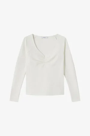 LK Bennett Anabella Sweetheart-neck Woven Top