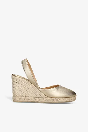 Castaner Carissa Cross-strap Leather Heeled Wedges