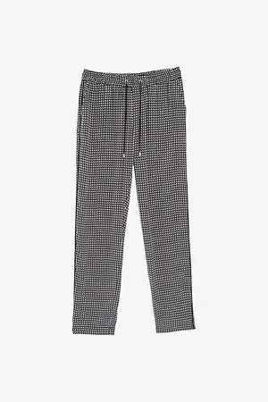 IKKS Graphic-print Braided-side Crepe Jogging Bottoms
