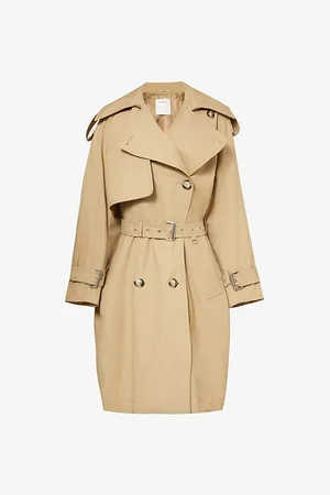 Sportmax Ricamo Double-breasted Regular-fit Cotton Coat