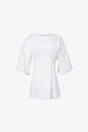 Max Mara Giotto Pleated-waist Cotton-jersey Mini Dress