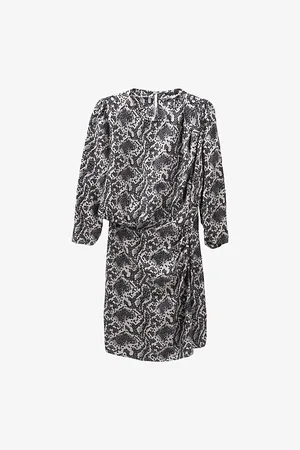 IKKS Printed Wrap Woven Mini Dress