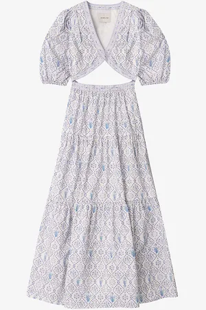 By Malina Sienna Cut-out Cotton Maxi Dress