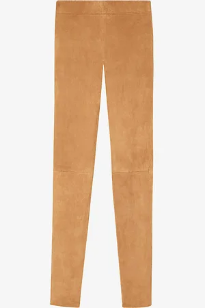 Joseph Slim-fit High-rise Suede Leggings
