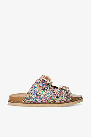 Dune Lequin Sequin-embellished Faux-leather Sandals