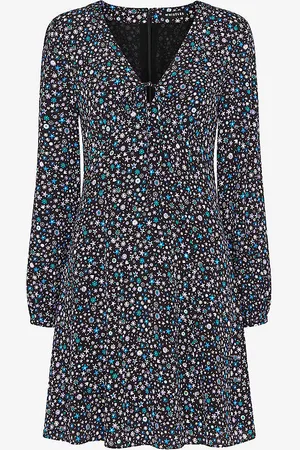 Whistles Painted Garden Floral-print Woven Mini Dress