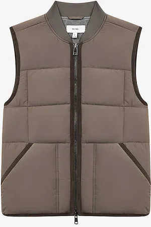 Reiss Pilgrim Quilted Recycled-polyester Gilet