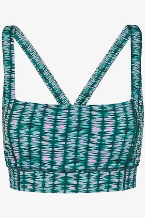 Whistles Abstract-print Square-neck Stretch-recycled Nylon Sports Bra