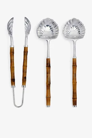 SOHO Masen Stainless-steel and Bamboo Serving Set of Two