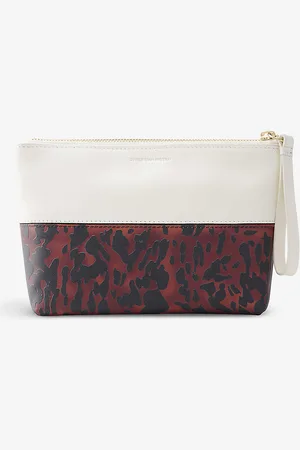 DRIES VAN NOTEN Two-toned Zipped Leather Pouch