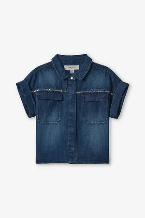 Reiss Sandie Patch-pocket Denim Shirt 4-13 Years