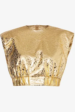 Amy Lynn Leopard Metallic Woven Top