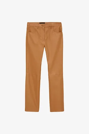 Joseph Duke Cropped-leg Mid-rise Leather Trousers
