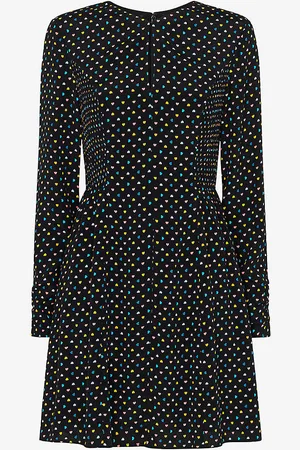Whistles Scattered Hearts Graphic-print Woven Mini Dress