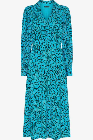 Whistles Terrazzo Geometric-print Woven Midi Dress