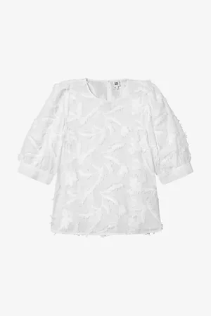Twist & tango Marla Contrast-embroidered Organic-cotton Blouse