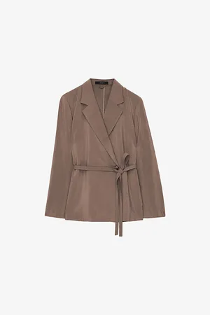 Joseph Mayet Relaxed-fit Tie-waist Silk-blend Blazer