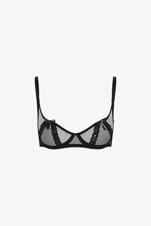Agent Provocateur Zarie Bow-embroidered Demi-cup Woven Underwired Bra