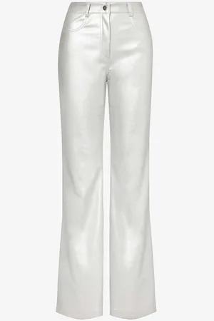 Amy Lynn Lupe Metallic Faux-leather Trousers