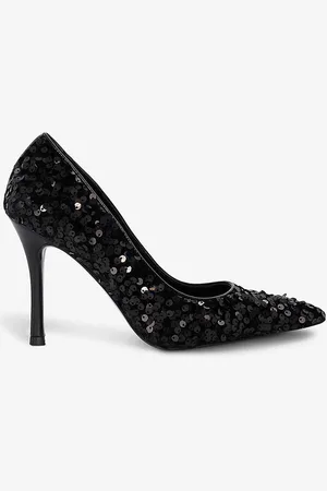 Dune Astounding Sequin-embellished Heeled Woven Courts