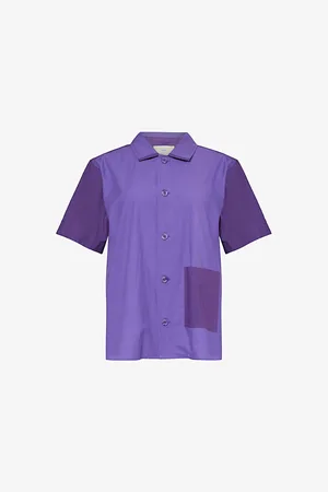 Hay Outline Relaxed-fit Short-sleeve Cotton Pyjama Shirt