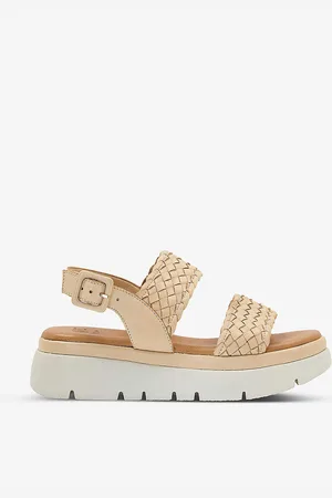 Dune Lorris Woven-strap Flatform Leather Sandals