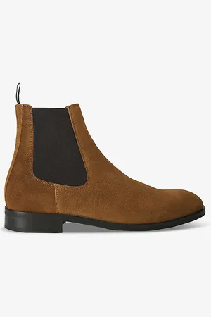 Kurt Geiger Hunter Brand-embossed Suede Chelsea Boots